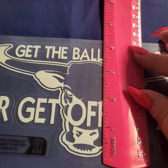 "Get The Balls To Pass Or Get Off My Ass" Decal Sticker - Picture 4 of 5